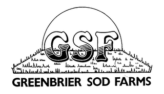GSF GREENBRIER SOD FARMS logo