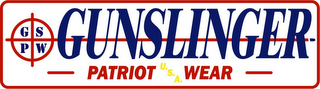 GSPW GUNSLINGER PATRIOT WEAR U.S.A. logo