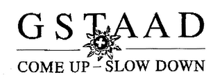 GSTAAD COME UP-SLOW DOWN logo