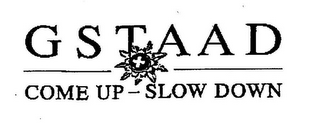 GSTAAD COME UP-SLOW DOWN logo