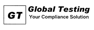 GT GLOBAL TESTING YOUR COMPLIANCE SOLUTION logo