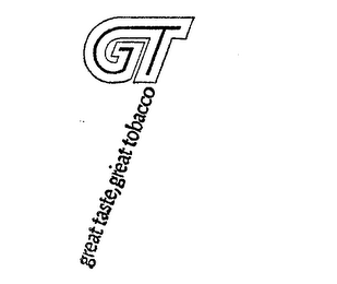 GT GREAT TASTE, GREAT TOBACCO logo