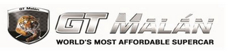 GT MALÁN GT MALÁN WORLD'S MOST AFFORDABLE SUPERCAR logo
