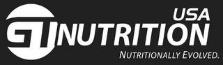 GT NUTRITION USA NUTRITIONALLY EVOLVED. logo