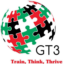 GT3 TRAIN, THINK, THRIVE logo