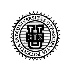 GTE U UNIVERSITAS GTE SCIENTIA POTENTIA EST logo