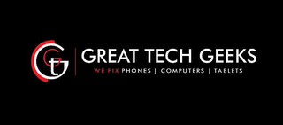 GTG GREAT TECH GEEKS WE FIX PHONES COMPUTERS TABLETS logo