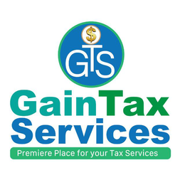 $ GTS GAIN TAX SERVICES PREMIERE PLACE FOR YOUR TAX SERVICES logo