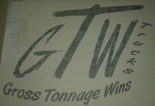 GTW TRUCKS GROSS TONNAGE WINS logo