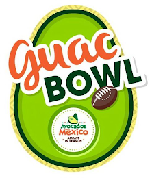 GUAC BOWL AVOCADOS FROM MÉXICO ALWAYS IN SEASON logo