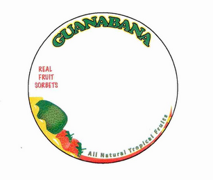 GUANABANA REAL FRUIT SORBETS ALL NAURAL TROPICAL FRUITS logo