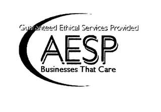 GUARANTEED ETHICAL SERVICES PROVIDED AESP BUSINESS THAT CARE logo