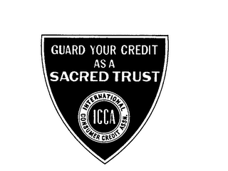 GUARD YOUR CREDIT AS A SACRED TRUST ICCAINTERNATIONAL CONSUMER CREDIT ASSN. logo