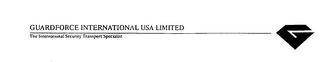 GUARDFORCE INTERNATIONAL USA LIMITED THE INTERNATIONAL SECURITY TRANSPORT SPECIALIST logo