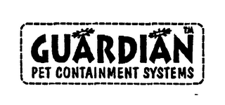GUARDIAN PET CONTAINMENT SYSTEMS logo