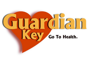 GUARDIANKEY GO TO HEALTH. logo