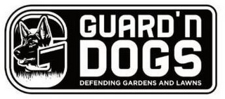 GUARD'N DOGS DEFENDING GARDENS AND LAWNS G logo