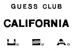 GUESS CLUB CALIFORNIA U.S.A. logo