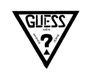 GUESS ? MEN WASHED JEANS logo