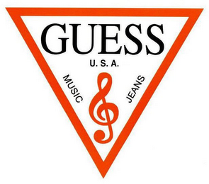 GUESS U.S.A. MUSIC JEANS logo