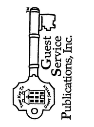 GUEST SERVICE PUBLICATIONS, INC. YOUR KEY TO GUEST SERVICE logo