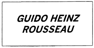 GUIDO HEINZ ROUSSEAU logo