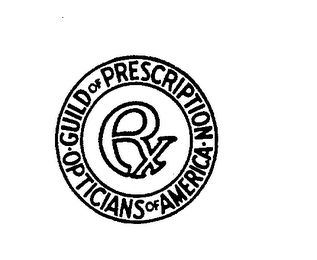 GUILD OF PRESCRIPTION OPTICIANS OF AMERICA RX logo