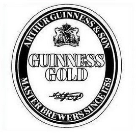 GUINNESS GOLD ARTHUR GUINNESS & SON MASTER BREWERS SINCE 1759 logo