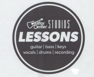 GUITAR CENTER STUDIOS LESSONS GUITAR BASS KEYS VOCALS DRUMS RECORDING logo