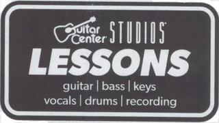 GUITAR CENTER STUDIOS LESSONS GUITAR BASS KEYS VOCALS DRUMS RECORDING logo