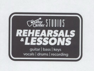 GUITAR CENTER STUDIOS REHEARSALS & LESSONS GUITAR BASS KEYS VOCALS DRUMS RECORDING logo