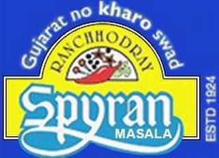 GUJARAT NO KHARO SWAD RANCHHODRAY SPYRAN MASALA ESTD 1924 logo