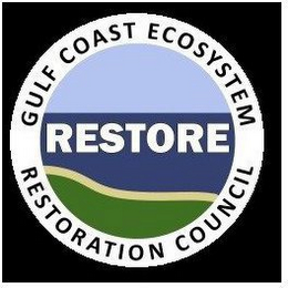 "GULF COAST ECOSYSTEM RESTORATION COUNCIL" AND "RESTORE" logo