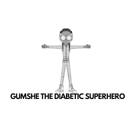 GUMSHE THE DIABETIC SUPERHERO logo