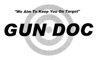 GUN DOC "WE AIM TO KEEP YOU ON TARGET" logo