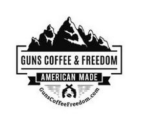 GUNS COFFEE & FREEDOM AMERICAN MADE GUNSCOFFEEFREEDOM.COM logo