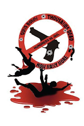 GUNS DOWN THOUSANDS DEAD HUNDREDS IN JAIL HOW MANY MORE? logo