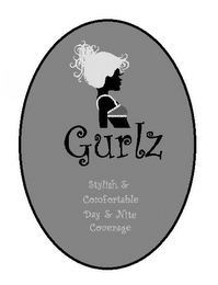 GURLZ STYLISH & COMFORTABLE DAY & NITE COVERAGE logo