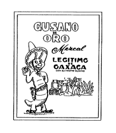 GUSANO DE ORO MERCAL LEGITIMC DE CAXACA CON SU PROPIO GUSANO logo
