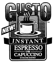 GUSTO INSTANT ESPRESSO OR CAPPUCCINO logo