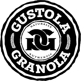 GUSTOLA GRANOLA NATURALLY AUTHENTIC GG logo