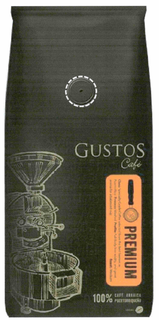 GUSTOS CAFÉ GC PREMIUM CLASS: SPECIALTY GRADE COFFEE SELECTED FROM THE BEST FARMERS IN PUERTO RICO PROCESS: WASHED PROFILE: FULL BODY, LOW ACIDITY, AND GREAT AROMA FOR A BALANCED CUP ROAST: MEDIUM 100% CAFÉ ARABICA PUERTORRIQUEÑO GRANO logo