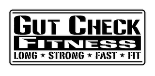 GUT CHECK FITNESS LONG STRONG FAST FIT logo