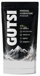 GUTSI MINERAL HYDRATION POWDER 77+ TRACE MINERALS ELECTROLYTES PREBIOTICS ENERGY IMMUNITY logo