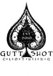 GUTT SHOT CLOTHING EST 2010 logo