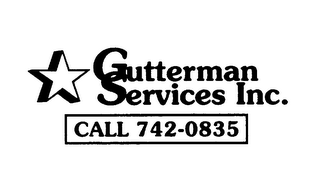 GUTTERMAN SERVICES INC. CALL 742-0835 logo