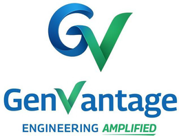 GV GENVANTAGE ENGINEERING AMPLIFIED logo