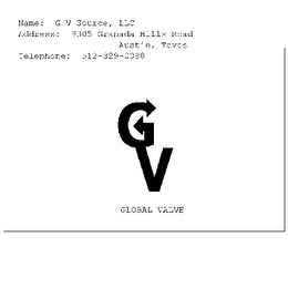 GV GLOBAL VALVE logo