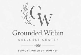 GW GROUNDED WITHIN WELLNESS CENTER SUPPORT FOR LIFE'S JOURNEY logo