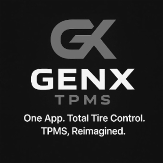 GX GENX TPMS ONE APP. TOTAL TIRE CONTROL. TPMS, REIMAGINED. logo